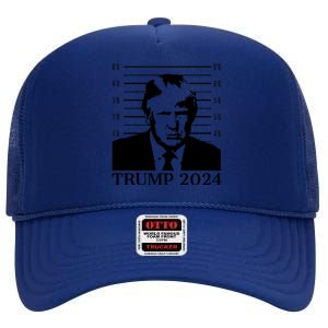 Donald Trump 2024 Mugshot Take America Back Usa High Crown Mesh Back Trucker Hat