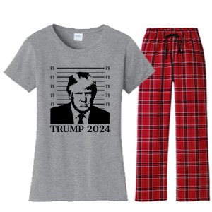 Donald Trump 2024 Mugshot Take America Back Usa Women's Flannel Pajama Set