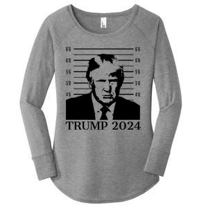 Donald Trump 2024 Mugshot Take America Back Usa Women's Perfect Tri Tunic Long Sleeve Shirt