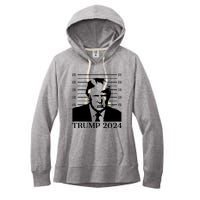 Donald Trump 2024 Mugshot Take America Back Usa Women's Fleece Hoodie