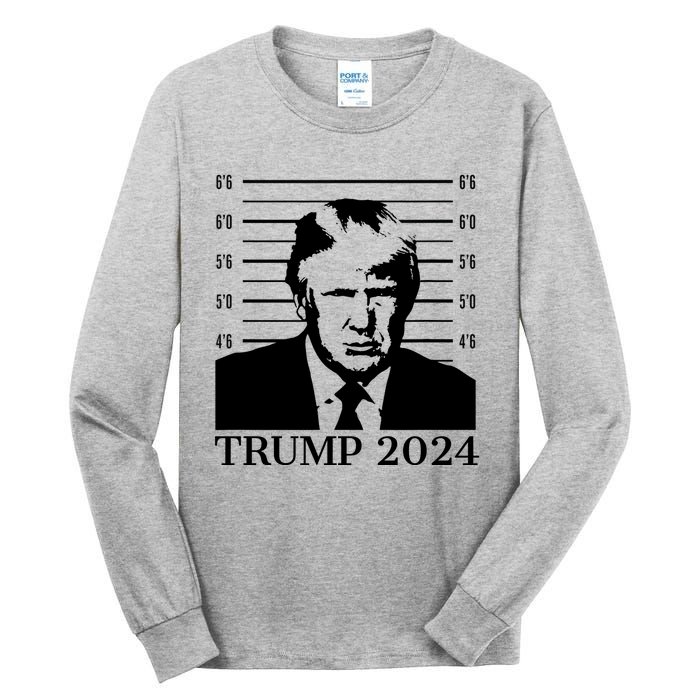 Donald Trump 2024 Mugshot Take America Back Usa Tall Long Sleeve T-Shirt