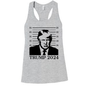 Donald Trump 2024 Mugshot Take America Back Usa Women's Racerback Tank