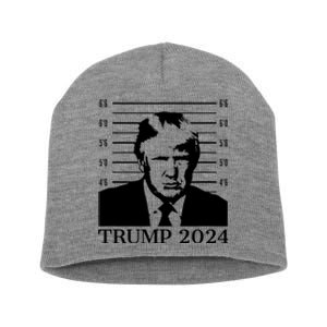 Donald Trump 2024 Mugshot Take America Back Usa Short Acrylic Beanie