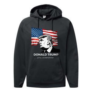 Donald Trump 2024 Take America Back 47TH US president  Performance Fleece Hoodie