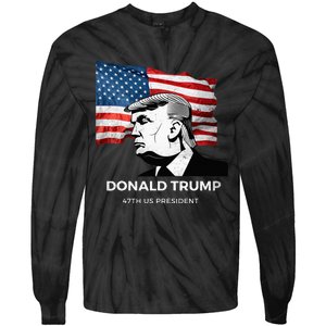 Donald Trump 2024 Take America Back 47TH US president  Tie-Dye Long Sleeve Shirt