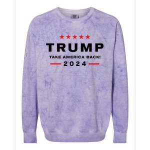 Donald Trump 2024 Take America Back Election Colorblast Crewneck Sweatshirt