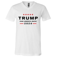 Donald Trump 2024 Take America Back Election V-Neck T-Shirt