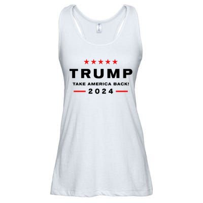 Donald Trump 2024 Take America Back Election Ladies Essential Flowy Tank