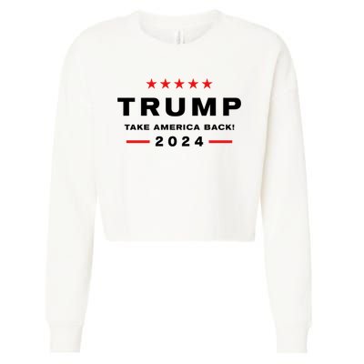 Donald Trump 2024 Take America Back Election Cropped Pullover Crew