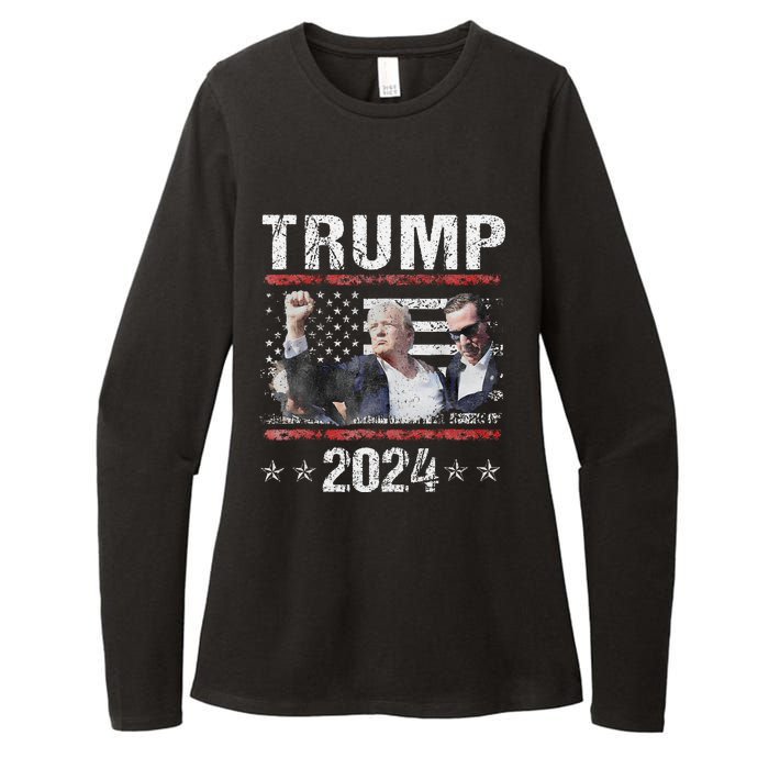 Donald Trump 2024 Survived Shot At Election Rally Womens CVC Long Sleeve Shirt