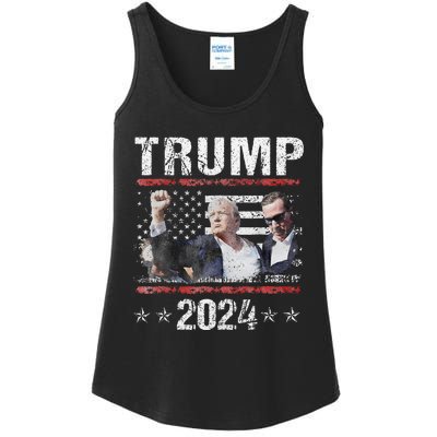 Donald Trump 2024 Survived Shot At Election Rally Ladies Essential Tank