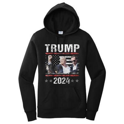 Donald Trump 2024 Survived Shot At Election Rally Women's Pullover Hoodie