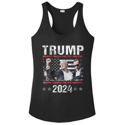 Donald Trump 2024 Survived Shot At Election Rally Ladies PosiCharge Competitor Racerback Tank