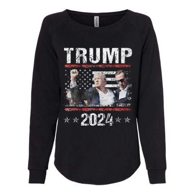 Donald Trump 2024 Survived Shot At Election Rally Womens California Wash Sweatshirt