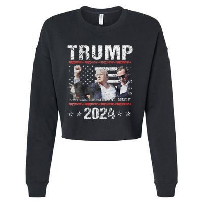 Donald Trump 2024 Survived Shot At Election Rally Cropped Pullover Crew