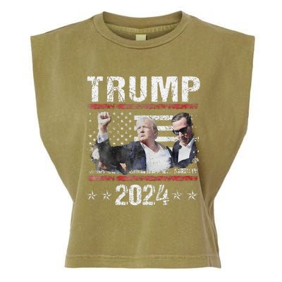 Donald Trump 2024 Survived Shot At Election Rally Garment-Dyed Women's Muscle Tee