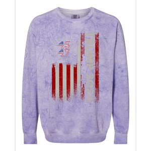 Donald Trump 2024 Election Vote Trump 45 47 Trump 2024 American Flag Colorblast Crewneck Sweatshirt