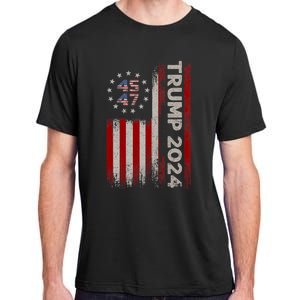 Donald Trump 2024 Election Vote Trump 45 47 Trump 2024 American Flag Adult ChromaSoft Performance T-Shirt