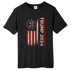 Donald Trump 2024 Election Vote Trump 45 47 Trump 2024 American Flag Tall Fusion ChromaSoft Performance T-Shirt