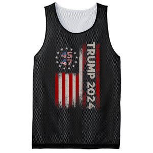 Donald Trump 2024 Election Vote Trump 45 47 Trump 2024 American Flag Mesh Reversible Basketball Jersey Tank