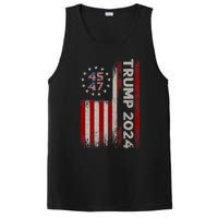 Donald Trump 2024 Election Vote Trump 45 47 Trump 2024 American Flag PosiCharge Competitor Tank