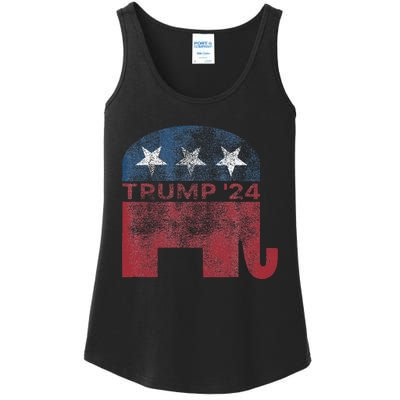 Donald Trump 2024 For President Pro Trump Vintage Republican Ladies Essential Tank