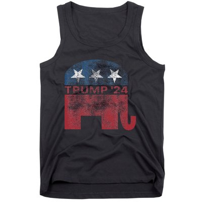 Donald Trump 2024 For President Pro Trump Vintage Republican Tank Top