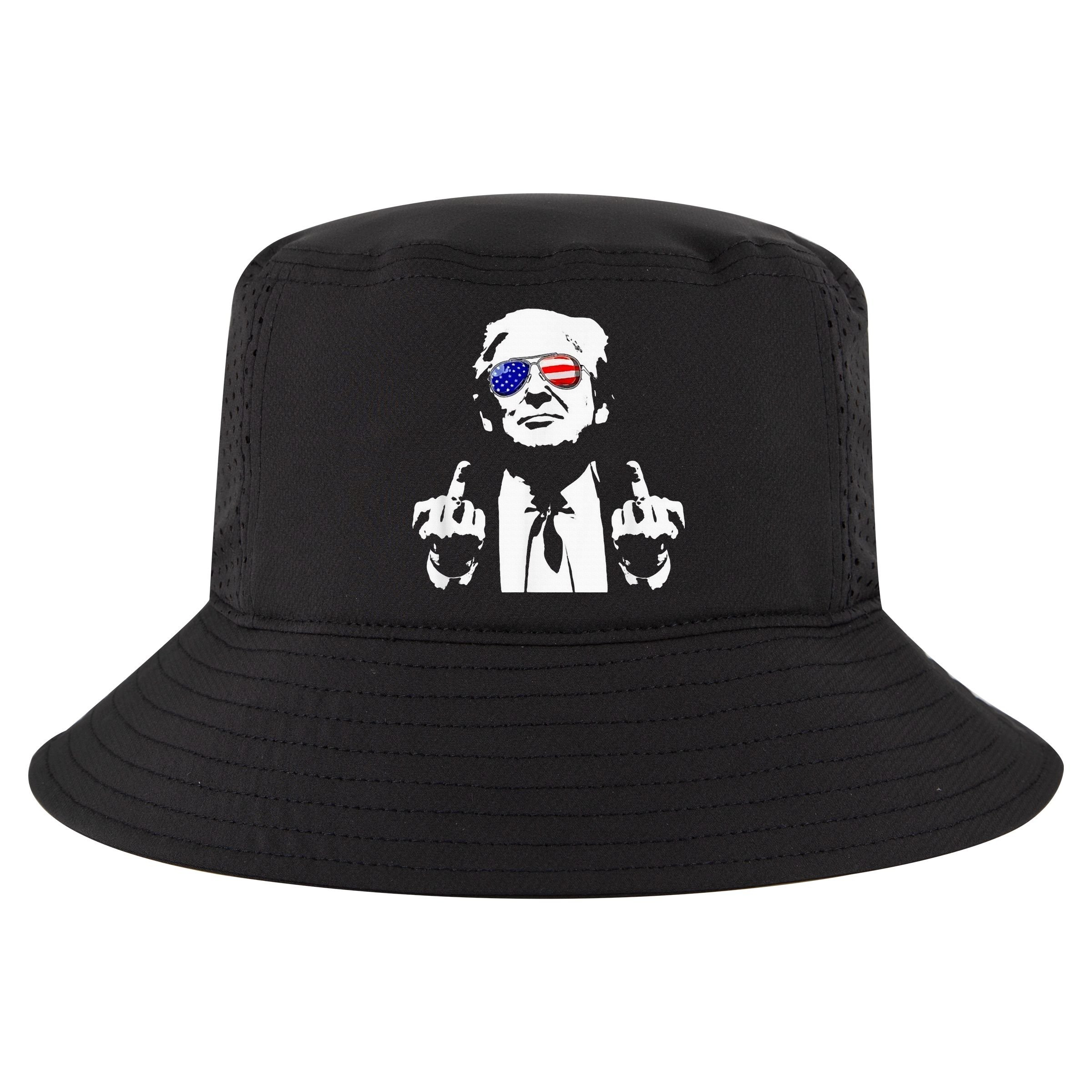 Donald Trump 2024 Middle Finger Conservative Republican Cool Comfort Performance Bucket Hat