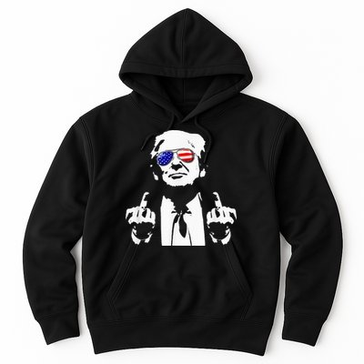 Donald Trump 2024 Middle Finger Conservative Republican Hoodie
