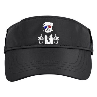 Donald Trump 2024 Middle Finger Conservative Republican Adult Drive Performance Visor