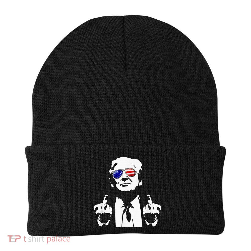 Donald Trump 2024 Middle Finger Conservative Republican Beanie
