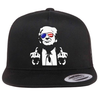 Donald Trump 2024 Middle Finger Conservative Republican Flatbill Hat