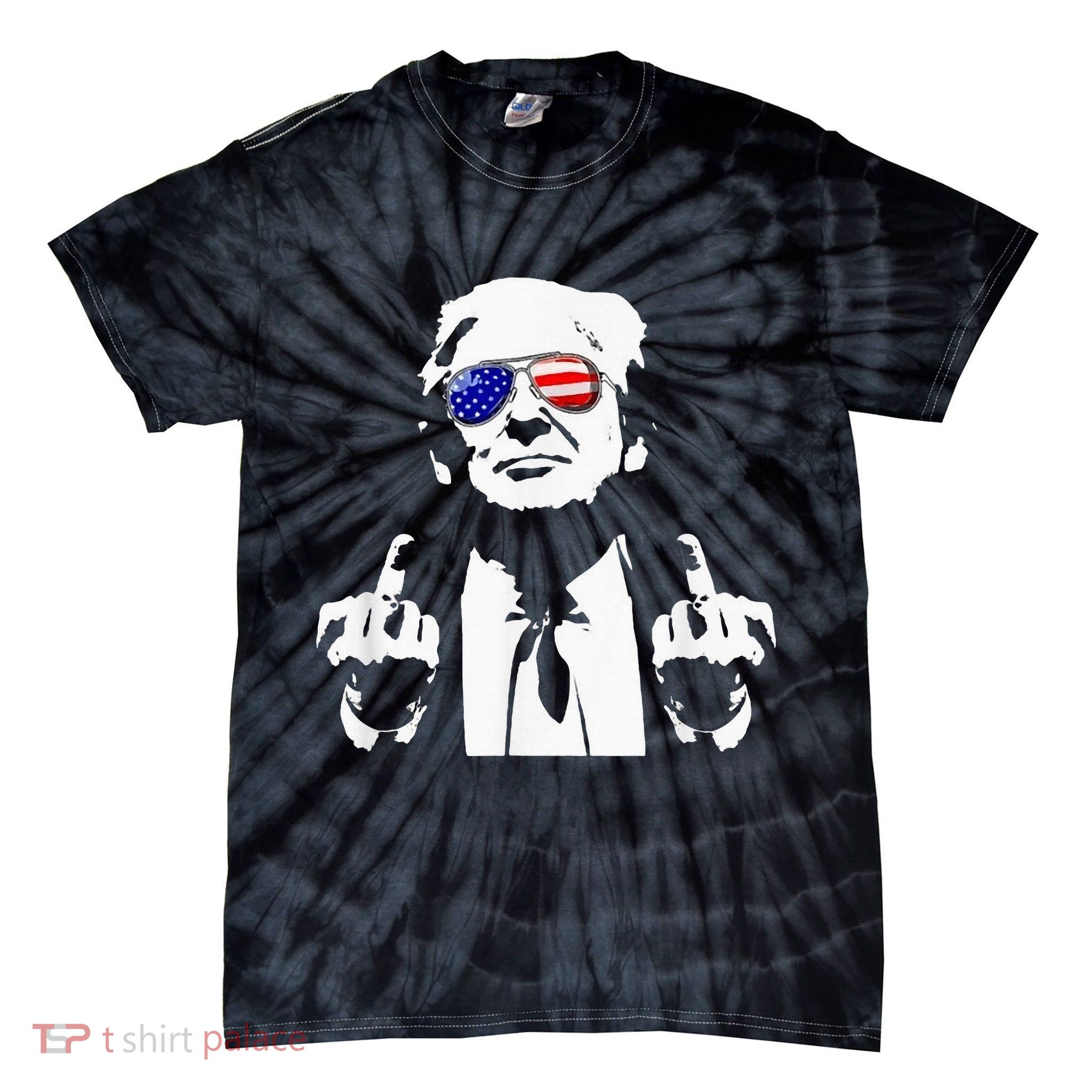 Donald Trump 2024 Middle Finger Conservative Republican Tie-Dye T-Shirt