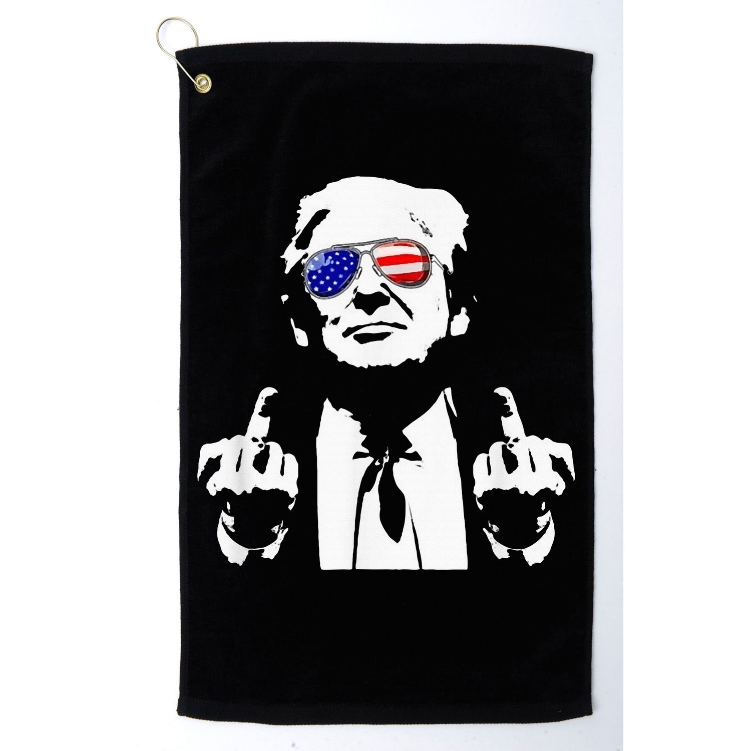 Donald Trump 2024 Middle Finger Conservative Republican Golf Towel