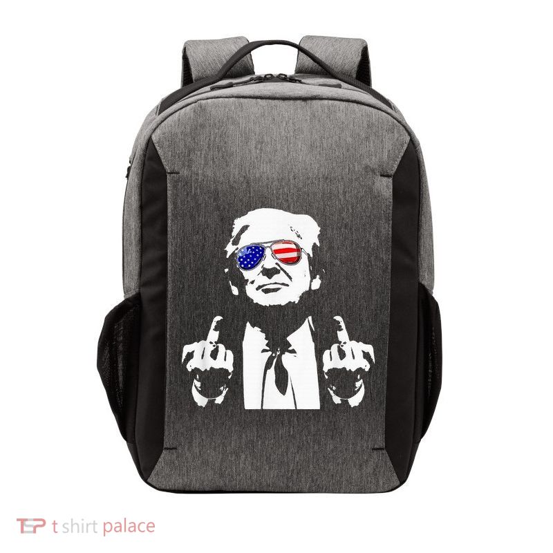 Donald Trump 2024 Middle Finger Conservative Republican Vector Backpack
