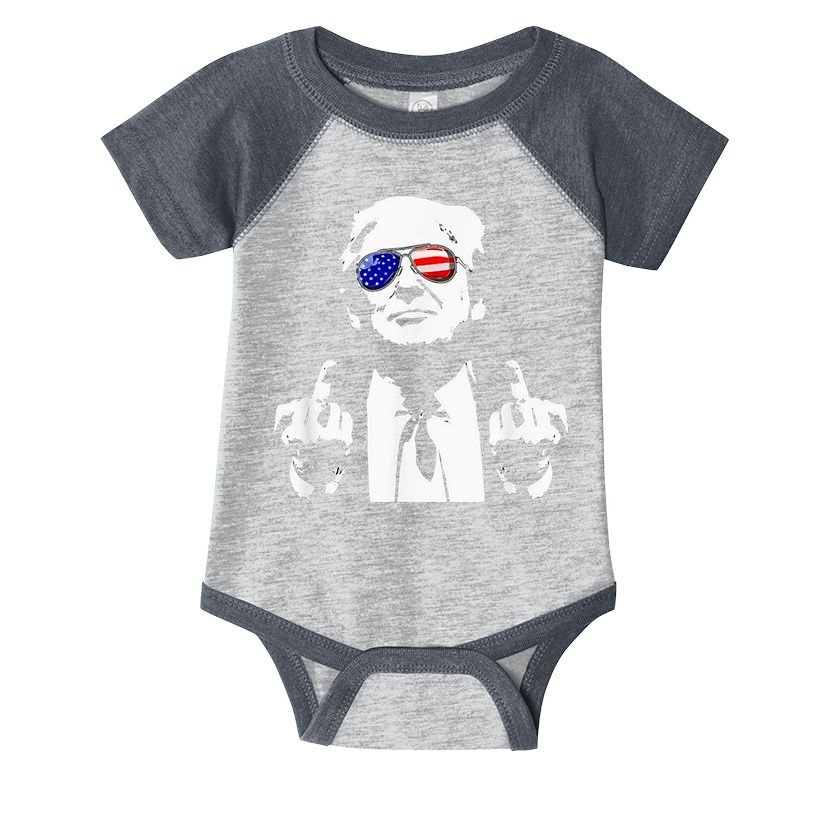 Donald Trump 2024 Middle Finger Conservative Republican Infant Baby Jersey Bodysuit