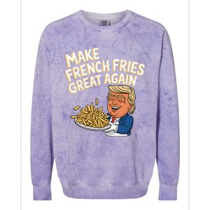 Donald Trump 2024 French Fry Make French Fries Great Again Colorblast Crewneck Sweatshirt