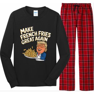 Donald Trump 2024 French Fry Make French Fries Great Again Long Sleeve Pajama Set