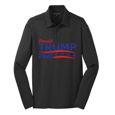 Donald Trump 2020 Republican Usa President Election Campaign Cute Gift Silk Touch Performance Long Sleeve Polo