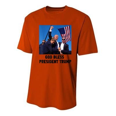 Donald Trump 2024 God Bless President Trump Gift Performance Sprint T-Shirt