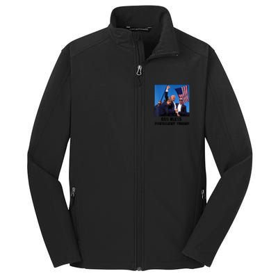 Donald Trump 2024 God Bless President Trump Gift Core Soft Shell Jacket