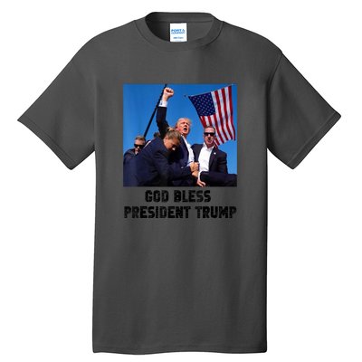 Donald Trump 2024 God Bless President Trump Gift Tall T-Shirt