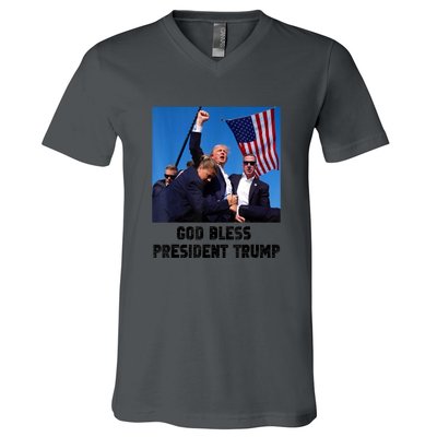 Donald Trump 2024 God Bless President Trump Gift V-Neck T-Shirt