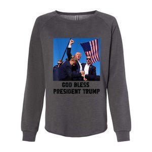 Donald Trump 2024 God Bless President Trump Gift Womens California Wash Sweatshirt