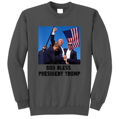 Donald Trump 2024 God Bless President Trump Gift Tall Sweatshirt