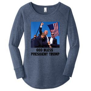 Donald Trump 2024 God Bless President Trump Gift Women's Perfect Tri Tunic Long Sleeve Shirt