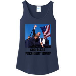 Donald Trump 2024 God Bless President Trump Gift Ladies Essential Tank