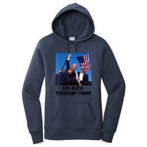 Donald Trump 2024 God Bless President Trump Gift Women's Pullover Hoodie