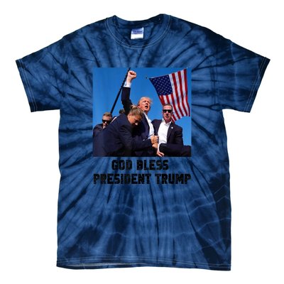 Donald Trump 2024 God Bless President Trump Gift Tie-Dye T-Shirt