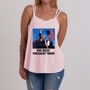 Donald Trump 2024 God Bless President Trump Gift Women's Strappy Tank